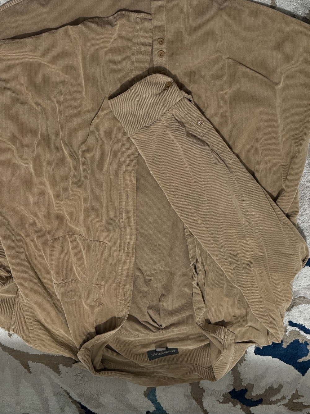 Banana Republic Tan Corduroy Button-Down Shirt